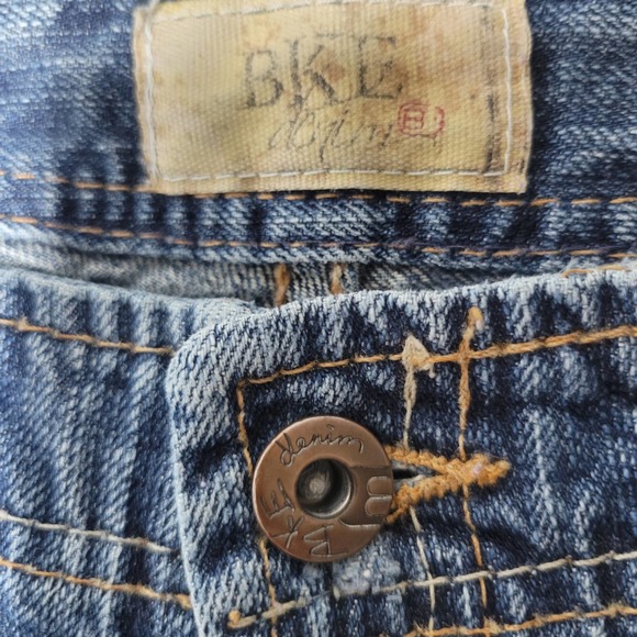 Buckle BKE Wendi Lowrise Flare Distressed Thick Stitch Jeans✨️sz 28 x 33 1/2 - Picture 7 of 13